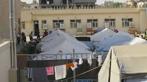 Süryanilerin Erbil'de Kaldığı Çadırlar 